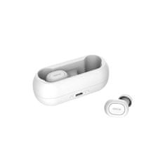 QCY - T1C, popolnoma brezžične slušalke s polnilno škatlico, bele barve