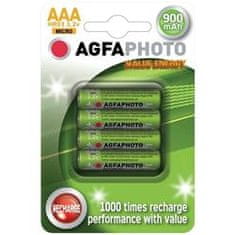 Agfaphoto akumulatorske baterije NiMH AAA, 1,2 V 900 mAh, 4 kosi