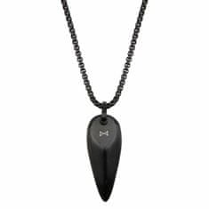 AZE JEWELS Dizajnerska črna ogrlica Triangle Noir Ferro AZ-NL003-B-070