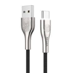 Vipfan Kabel USB na USB-C Vipfan Fingerprint Touch Z04, 3A, 1,2 m (črn)