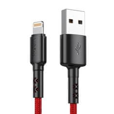 Vipfan Kabel USB na Lightning Vipfan X02, 3A, 1,8 m (rdeč)