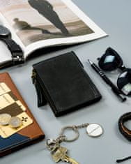 Rovicky Moška usnjena denarnica z varnostjo RFID Modena črna univerzalna