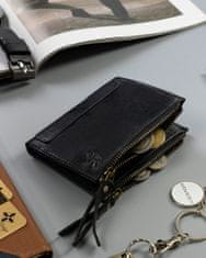 Rovicky Moška usnjena denarnica z varnostjo RFID Modena črna univerzalna