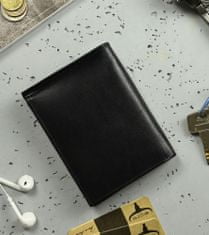 Always Wild Moška usnjena denarnica z varnostjo RFID Nystad črna univerzalna