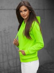 Ozonee Ženski pulover Lismore s kapuco II neon zelena S