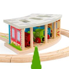 Bigjigs Rail Trojno depo z vrati