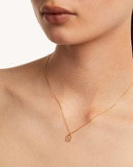 PDPAOLA Očarljiva pozlačena ogrlica črka "S" LETTERS CO01-530-U (verižica, obesek)