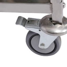 Wiltec Inox servirni voziček 3 police 150kg – kuhinjski voziček