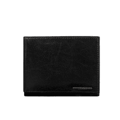 LOREN Črna moška usnjena denarnica brez zaponke CE-PR-FRM-70-06.35_288964 Univerzalni