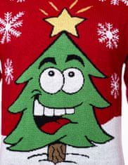 Wayfarer Pulover z božičnim motivom Xmas Tree rdeča M
