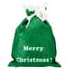 Chomik Božična darilna vrečka zelene barve "Vesel božič" 30x45 cm