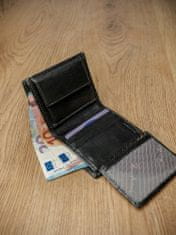 Pierre Andreus Vertikalna moška denarnica iz gladkega naravnega usnja, RFID Stop zaščita