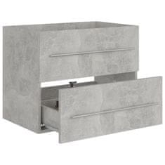Greatstore Omarica za umivalnik betonsko siva 60x38,5x48 cm iverna plošča