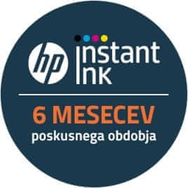 6 mesecev poskusne uporabe storitve HP Instant Ink
