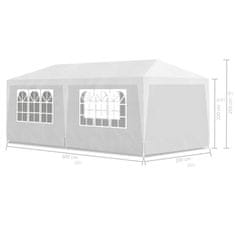 Greatstore Vrtni šotor 3x6 m bel