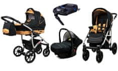 Babylux Largo Gold Star | 4v1 Kombinirani Voziček kompleti | Otroški voziček + Carrycot + Avtosedežem + ISOFIX