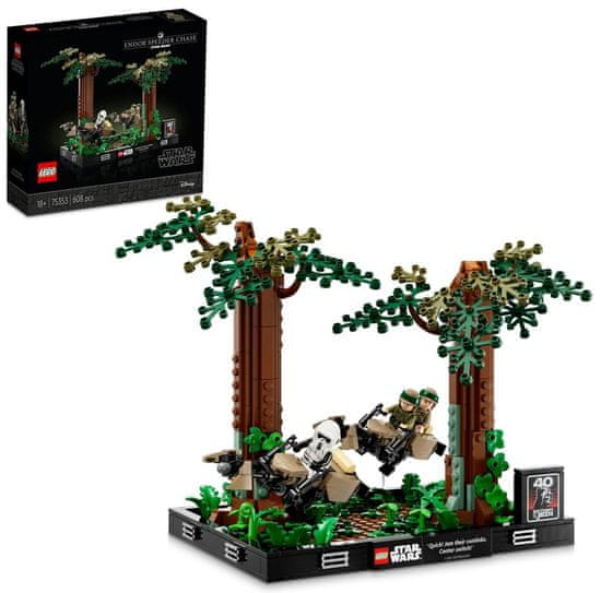 LEGO Star Wars 75353 Preganjanje pajkov na planetu Endor - diorama