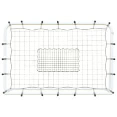 shumee Nogometni gol z mrežo bel in črn 184x61x123 cm jeklo in PE