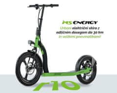 MS ENERGY r10 električni skiro, 20+16, 350W, do 30km, LED, zložljiv, črno zelen