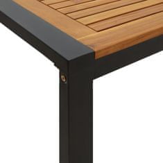 Vidaxl Vrtna miza z nogami U oblike 180x90x75 cm trden akacijev les