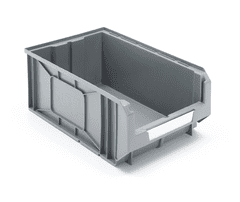 AJProsigma Shranjevalni zabojček, 485x300x190 mm, 12 v paketu, sivi