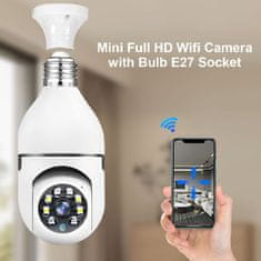 Cool Mango Wifi varnostna kamera, vrtljiva brezžična kamera, prenos v živo preko telefona, infrardeči nočni način - Bulby