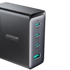 Joyroom Gan Ultra polnilnik USB / 3x USB-C 140W + kabel USB-C, črna