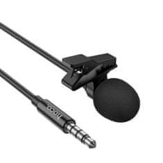 Hoco L14 Lavalier mikrofon 3.5mm mini jack, črna