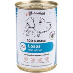 All Animals cons. za pse losos, mlet 400g
