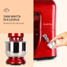 Klarstein kuhinjski robot | BELLA, 5.2L, 1200W, rdeča