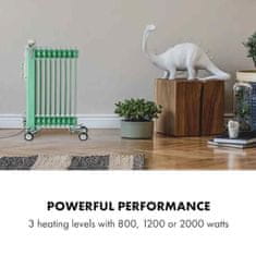 Klarstein oljni radiator | THERMAXX RETROHEAT, 2500W, zelen