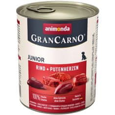 Animonda GranCarno dog Junior cons. - govedina + puranje srce 800 g