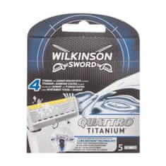 Wilkinson Sword Quattro Titanium Set nadomestne britvice 5 kos za moške
