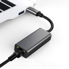 Adapter USB-C za vtičnico RJ45 SPU-A04 črn
