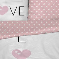Svilanit otroška posteljnina Love, bombažna, 140x200 + 50x70 cm