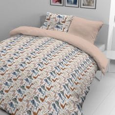Svilanit otroška posteljnina Dino Love, bombažna, 140x200 + 50x70 cm