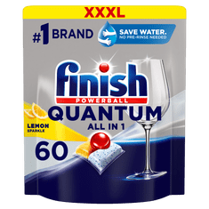 Finish Quantum All in 1 kapsule za pomivalni stroj Lemon Sparkle, 60 kosov