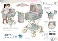 DeCuevas 82045 Zložljiv voziček za lutke REBORN z dežnikom in dodatki PROVENZA 2022, 90 cm