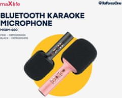 maXlife Mikrofon z Bluetooth zvočnikom MXBM-600, roza