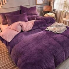 HOME & MARKER® Komplet posteljnih prevlek | FLEECEDREAM Roza/vijolična