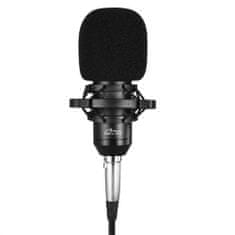 slomart media-tech kondenzatorski usmerjeni mikrofon s kompletom dodatne opreme srebrni mt397s