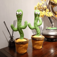Sweetbuy Čarobni interaktiven kaktus z LED-ligh osvetlitvijo〡DANCING CACTUS