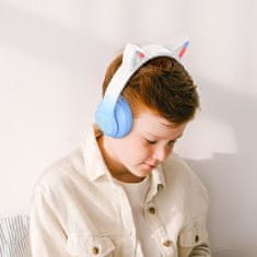 Hoco W42 brezžične slušalke z mačjimi ušesi, modro
