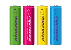 Esperanza eza108 esperanza akumulatorske baterije ni-mh aa 2000mah 4 kosi mešane barve