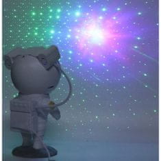 TIMMLUX Namizna RGB LED projekcijska svetilka astronavt z bluetooth zvočnikom