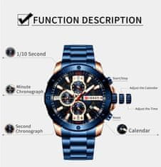 Curren 8336 Moški moda iz nerjavečega jekla Chronograph Watch priljubljena velika izbira Japonska Quartz poslovne zapestne ure 