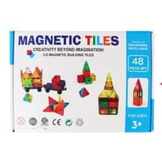 Magnetic Tiles Magnetni sestav za otroke set 48 kosov - Magnetic Tiles