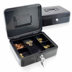 shumee Kovinska škatla za denar, temno siva, 25 cm, transportna škatla