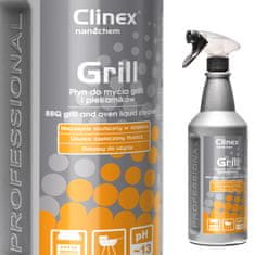 NEW CLINEX Grill 1L učinkovito čistilo za čiščenje žarov za peko na ražnju in dimilnikov