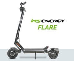 MS ENERGY Flare električni skiro, 25,4 cm, 600 W, do 60 km, 48 V 15 Ah, črn